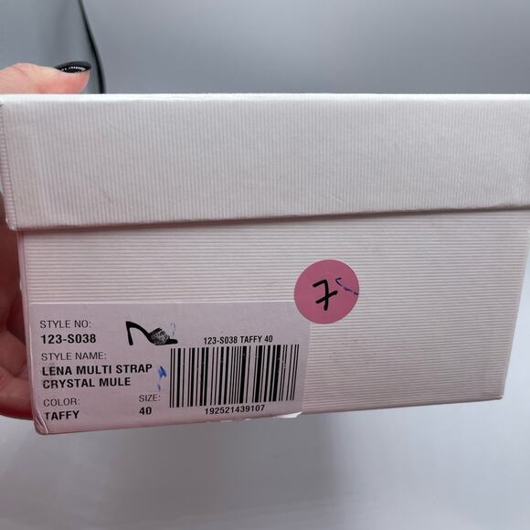 Jonathan Simkhai The Lena Crystal Embellished Mule Heel in Taffy Pink Sz 40 - Picture 11 of 11